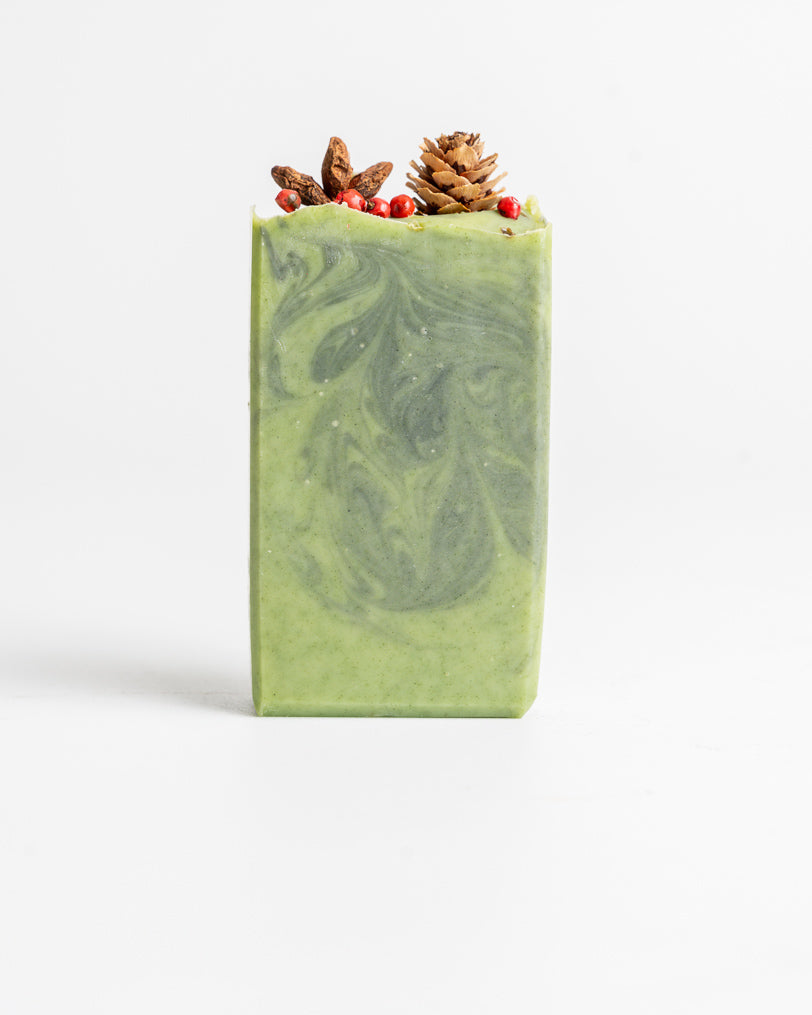 Christmas Tree Soap, scented with Maritime Pine, Fir, Lime & Rosemary