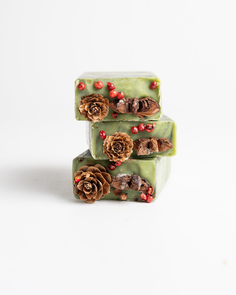 Christmas Tree Soap, scented with Maritime Pine, Fir, Lime & Rosemary